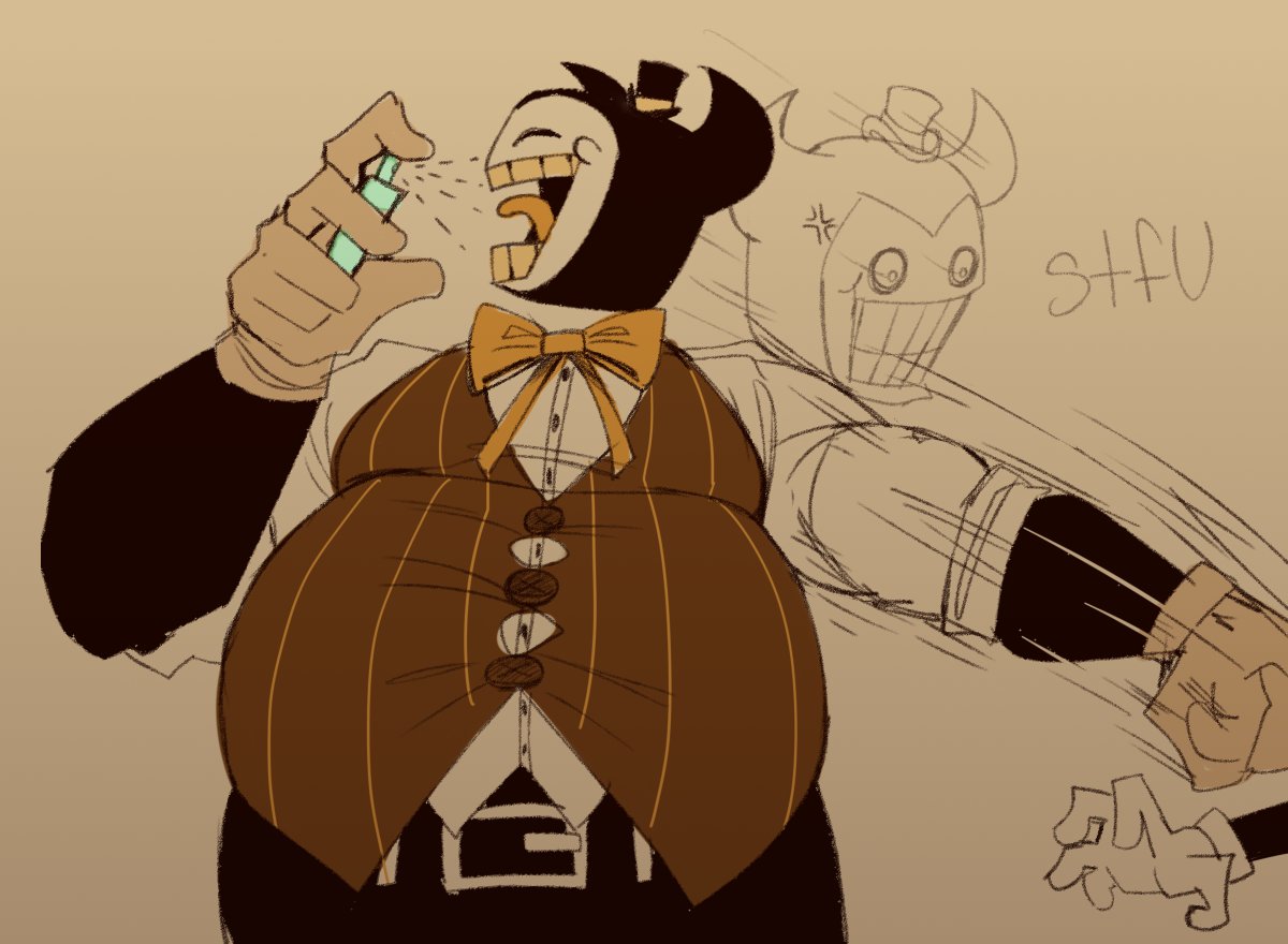 TxTrix's tweet photo. Ollie Motm (honestly same anon) 
hes ready for smooches 💋💋
#motm #mythofthemachine #bendy #ootim https://t.co/9Z6oQIzhZA