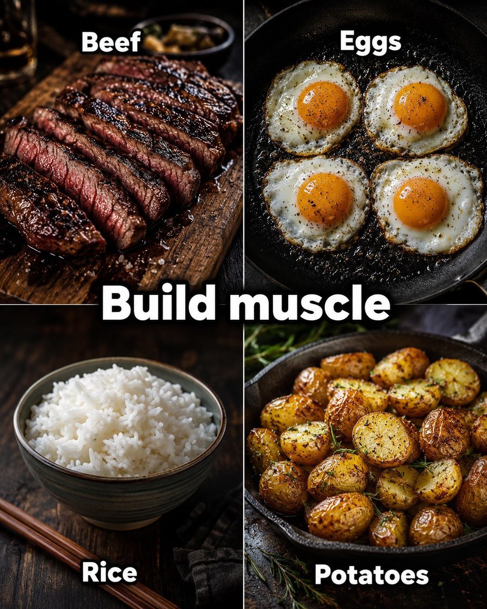 FitnessDr_'s tweet photo. Muscle growth isn't built-or destroyed-by one food. It comes from what you do consistently across your entire week.

1. Build muscle https://t.co/4CXYFaEE39