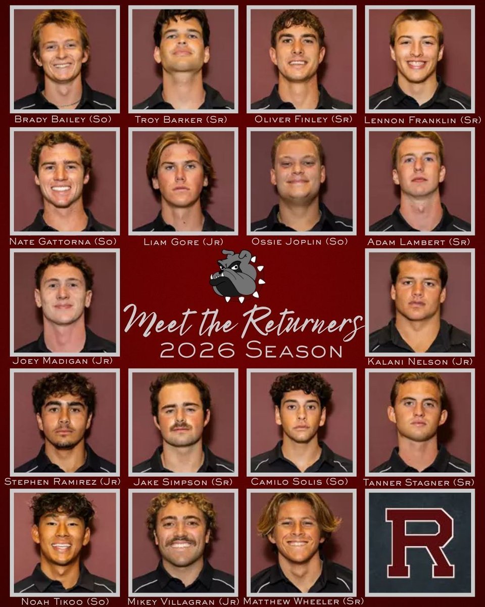 redlandsmwp's tweet photo. The Bulldogs are BACK for 2026!!!
- Summer is almost done ☀️✔️ 
- The boys are locking in 🗝️🔒
- and getting ready to COOK! 🍳🍽️
Time to meet the returning squad!!!
#GoBulldogs #lockingin #runitback #redlands_bulldogs #returners https://t.co/roky4CDsar