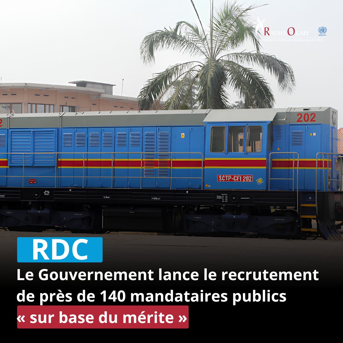 radiookapi's tweet photo. Le Gouvernement lance le recrutement de près de 140 mandataires publics pour renforcer la gouvernance des entreprises de l'État. La première vague concerne 5 entreprises publiques : SNCC, SNEL, REGIDESO, RVA et ONATRA. Les candidatures seront déposées en ligne.
Lire ➡️https://t.co/Q41zLR946C
