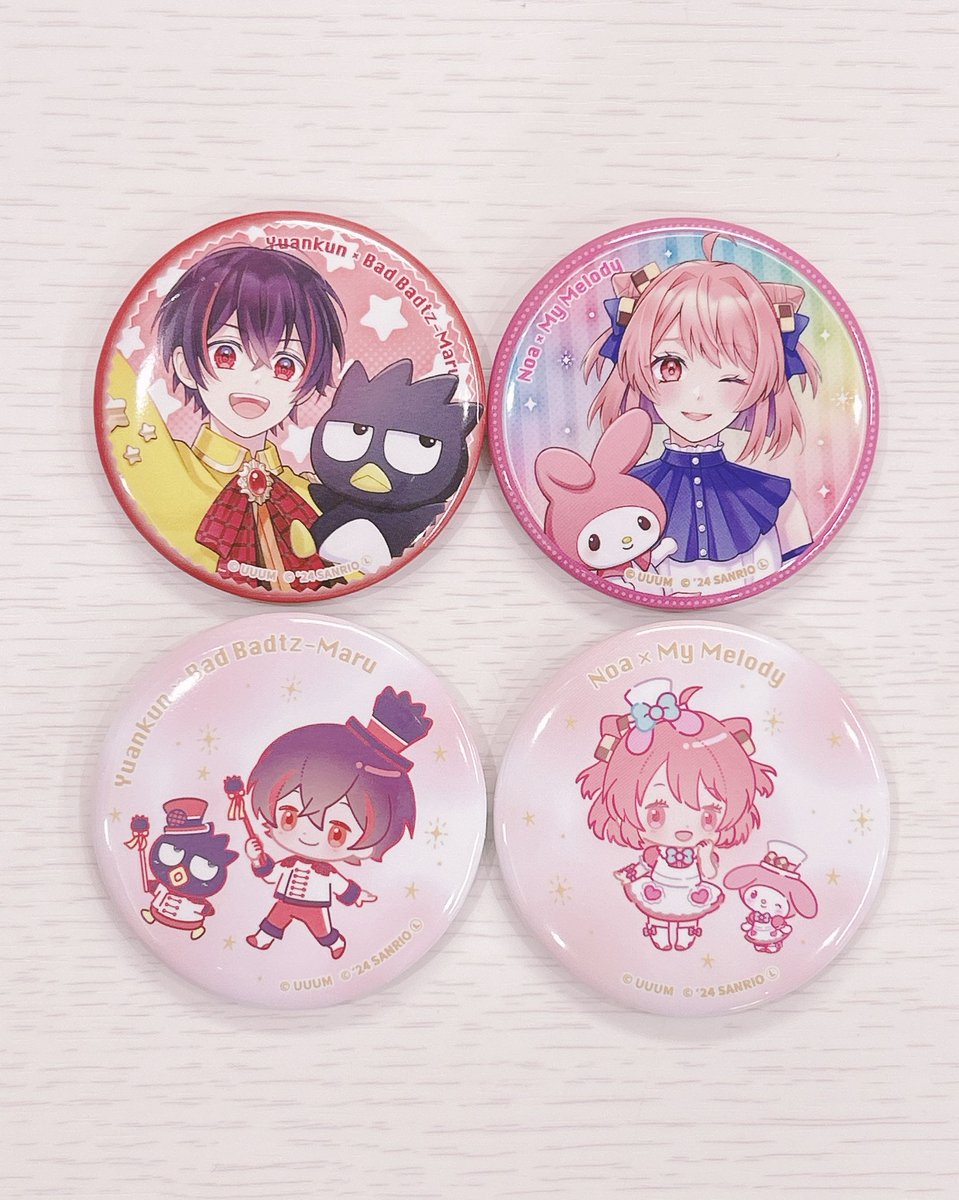 🎀入荷情報🎀 カラフルピーチ 缶バッジ ゆあんくん のあ サンリオ