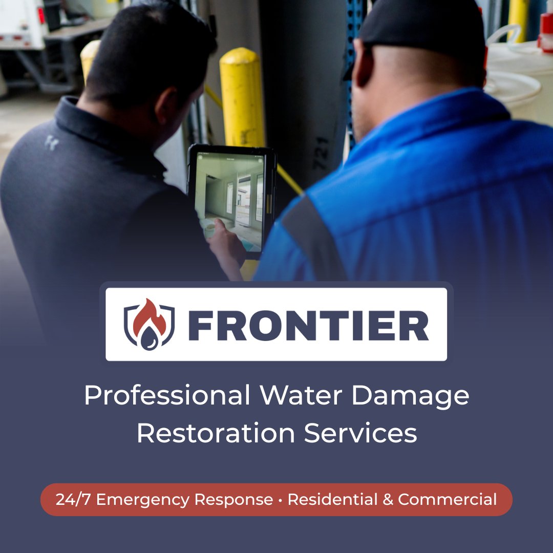 FrontierSGP's tweet photo. Another water damage restoration project completed by the Frontier Services Group team. Our process included a thorough inspection, water extraction, professional drying, and moisture monitoring to help restore the property safely while reducing the risk of future issues. https://t.co/Nl1nKxlvDs