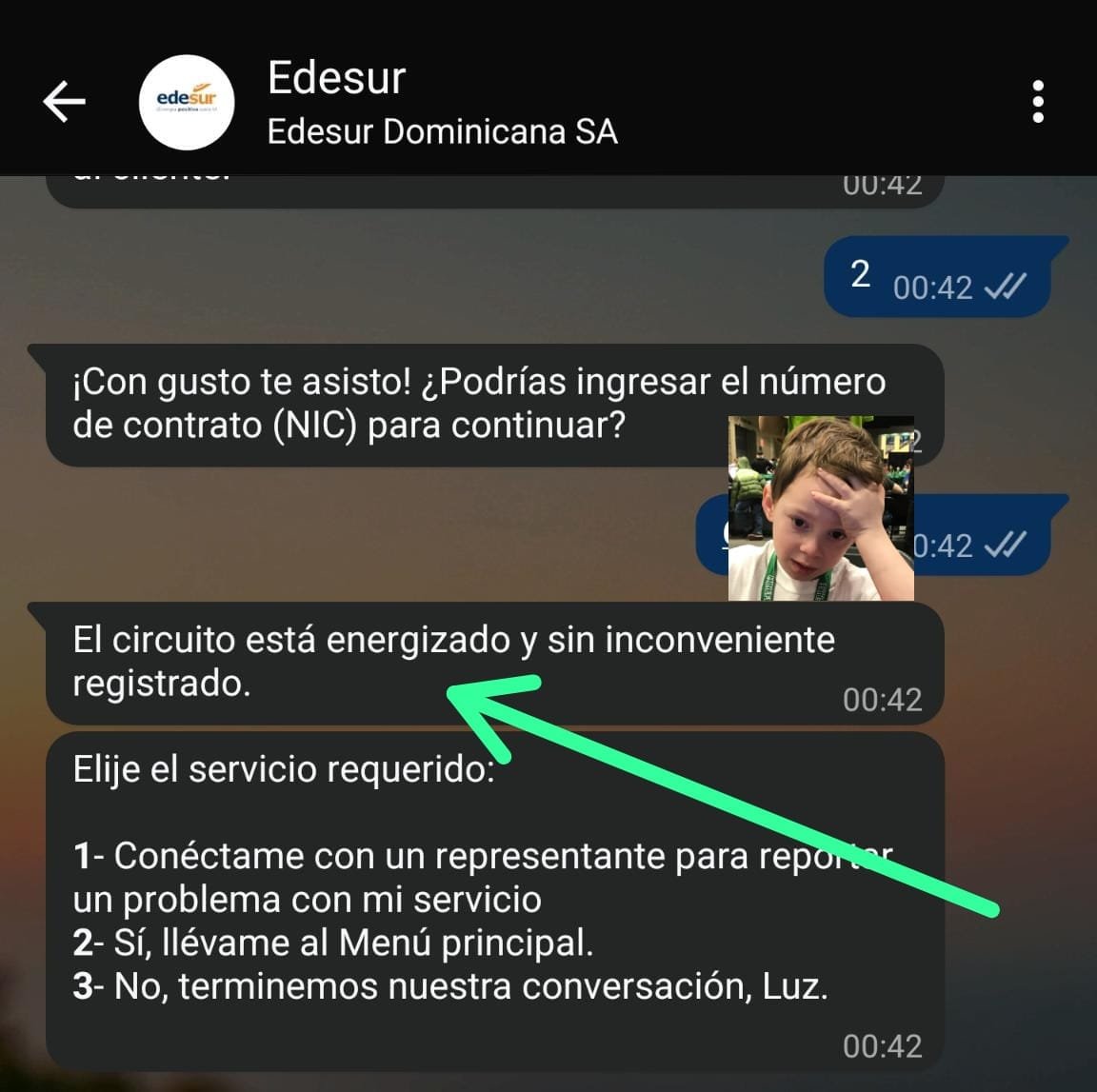 keliscepeda's tweet photo. Wao! Y desde las 6 pm va y viene pero en cada apagón al menos una hora KDIE104 #KM14 @EdesurRD https://t.co/sfNDpy8Ufs