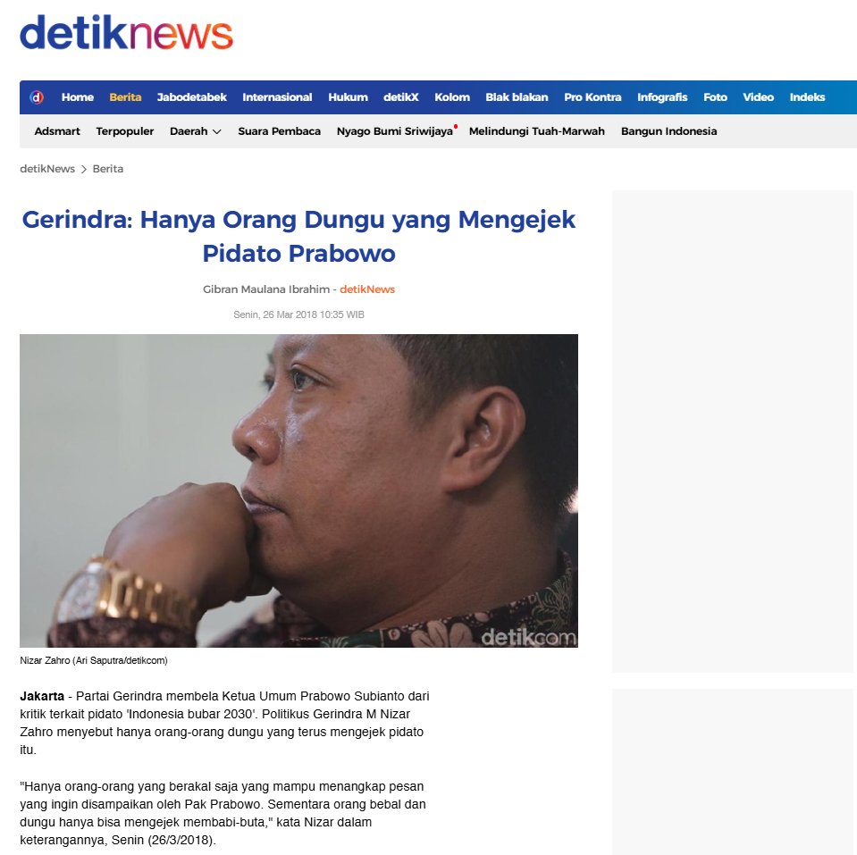 ardisatriawan's tweet photo. HANYA ORANG DUNGU YANG MENGEJEK PIDATO PRABOWO! https://t.co/fDhRsGGblx