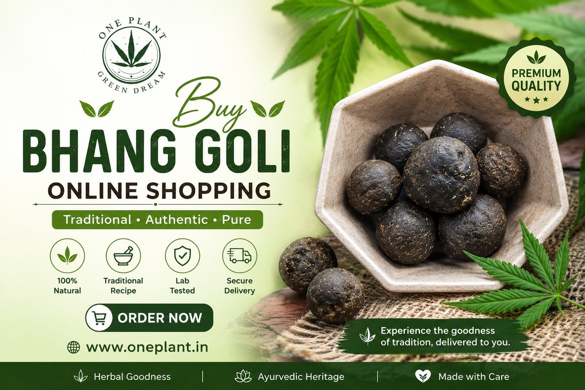 oneplantin's tweet photo. Tired of asking where to buy bhang goli? OnePlant makes it simple. Our Bhola Bhang Goli pack (30/60/120) is prepared using traditional Ayurvedic techniques with natural herbal binders.
https://t.co/KIuoggyywq https://t.co/QGJzhWN3w6