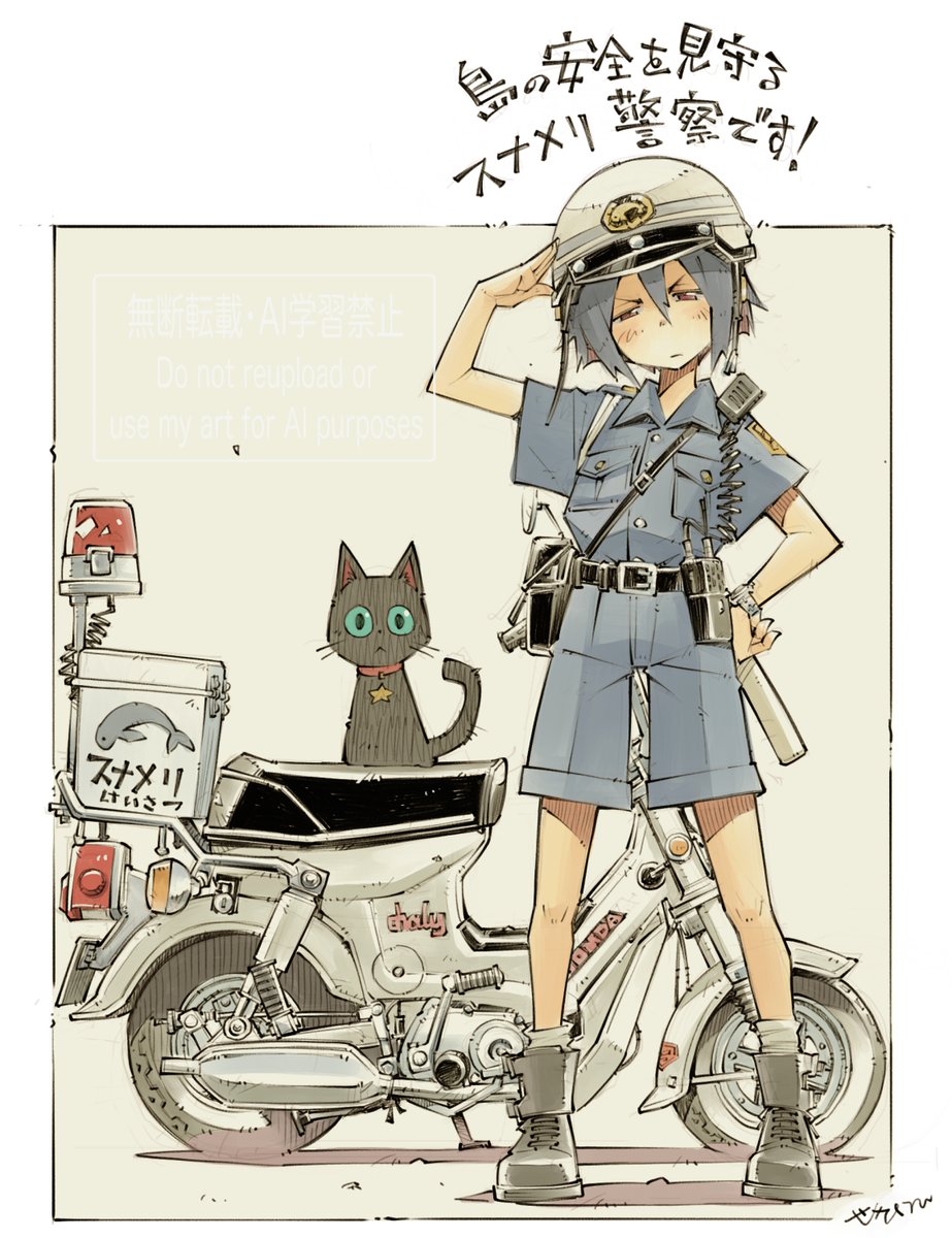 sekihang_MYBK's tweet photo. 島のおまわりさん https://t.co/7H9N26iq4t
