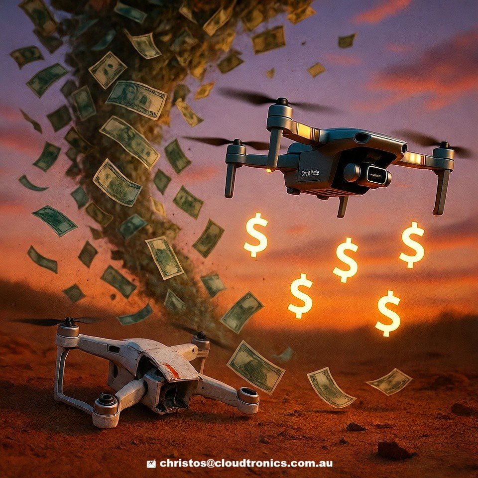 CH_Cloudtronics's tweet photo. If you’re still replacing the same type of equipment every year or two, the problem isn’t the weather. Ask us what Cloudtronics can do for your operation. https://t.co/kx4Wr1opp4 #Skytronics #DroneSolutions #CX #Automation #IoTInnovation #AI #FutureOfTech #SmartSystems #UX #ProudlyAustralian #DroneMate #LocalSupport #Cloudtronics 🦘🌏🪃