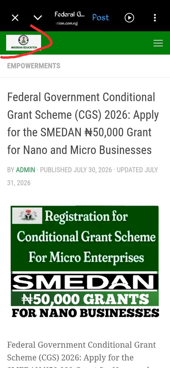 BolaNotBAT's tweet photo. @r_beej Why is no one flagging this tweet, please? Nobody should fill out the form for your own sake. The flyer in the post features the Federal Ministry of Trade, but the link leads to Nigerian education. How are people even falling for this kind of thing in big 2026? Damn! https://t.co/FRJMLQDBIR