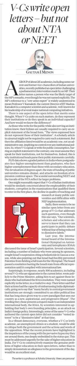 SushantSin's tweet photo. This is what happens when RSS appoints VCs. https://t.co/M7mfBilhGh