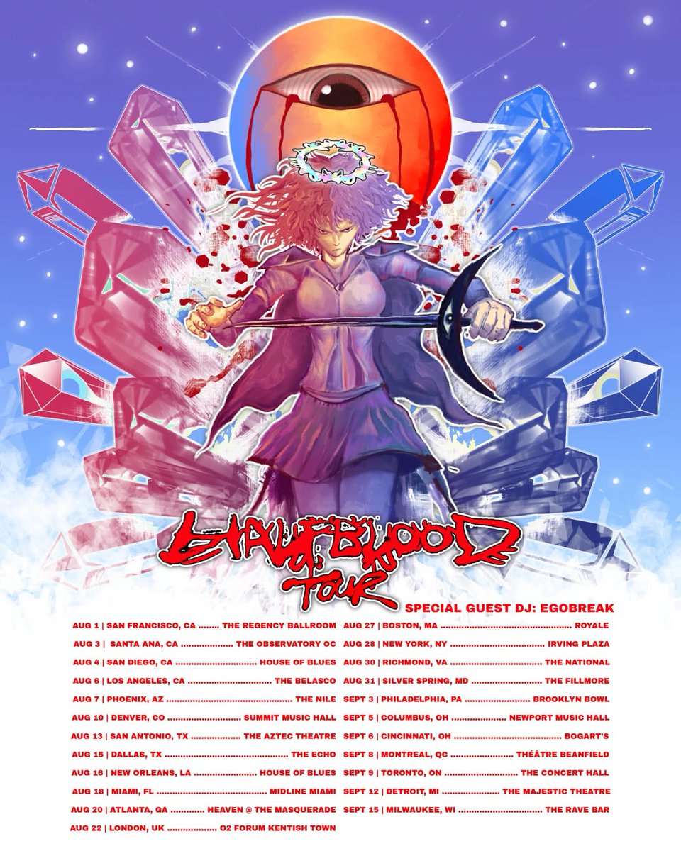 everythingslayr's tweet photo. SANTA ANA, CALIFORNIA

FULL SETLIST

Never Go Down
Wipe Yo Nose
Flashout Freestyle
Brand New
Hard Knock
24/7
Slayer World Tour 2077 (Throwback)
promise
Daytona
CONSTANTLY
Paint A Picture
Power 4
Turn It Up
nova
i got taste
Holding
Toxic
Eyesight
BIRDBRAIN
Love Blur
Demigod
Sloppy Joe
Brain Fog
The Sky