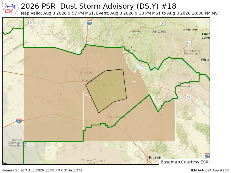 iembot_psr's tweet photo. PSR continues Dust Storm Advisory for Maricopa, Pinal [AZ] till 10:30 PM MST https://t.co/6fkjaju93i https://t.co/CFZx0Vij1r