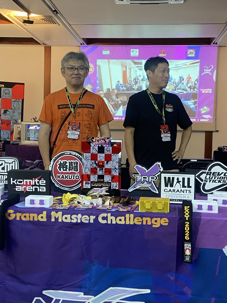 Flavio_Ryu's tweet photo. In first day of NEXXT KOMITE ARENA 2026; I can meet my friend 
(since 2024 in Lyon-France - XSB) Grand Champion PECO! Congratulations bro! Hard matchs !!! 👏🏼👏🏼👏🏼👏🏼🫶🏻💪🏼🏆
@PECO_S_KEN  And meet TMF too 
Strongest Zang ! @tmf68k https://t.co/FOOCSuEBsh