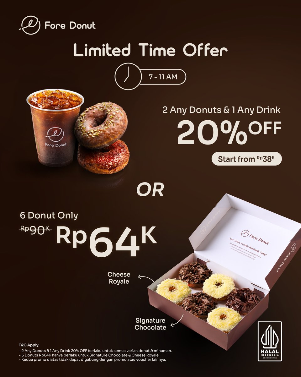 Giladiskon's tweet photo. Make your morning a little more special βοΈπ©
Start the day with your favorite Fore Donut and a little boost of joy to keep you going through every plan, task, and moment.
Drop by your nearest #ForeDonut https://t.co/DltW3IxIdj