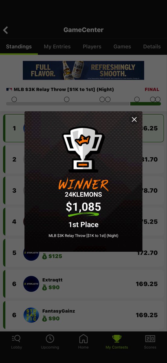 MichaelScott_RL's tweet photo. 🎶 Oops… I did it again. 🎶

I played with the Sims…
Got lost in the game…
Oh baby, baby. 😂🏆

Tonight:
🥇 1st Place
🥇 1st Place
🏆 5th Place
🏆 6th Place
🏆 11th Place

I still can’t believe I had never played MLB DFS before June. @Loughy @EricLindquist @JoshEngleman @Stokastic @StokasticHOF crew has completely changed my game. The Sims and tools are absolutely unreal. Thank you guys for everything you do!  $25K+ in winnings in 30 days just in MLB!!! 🙏🔥 

#StokasticHOF #MLB #DFS #FantasyBaseball #Winning