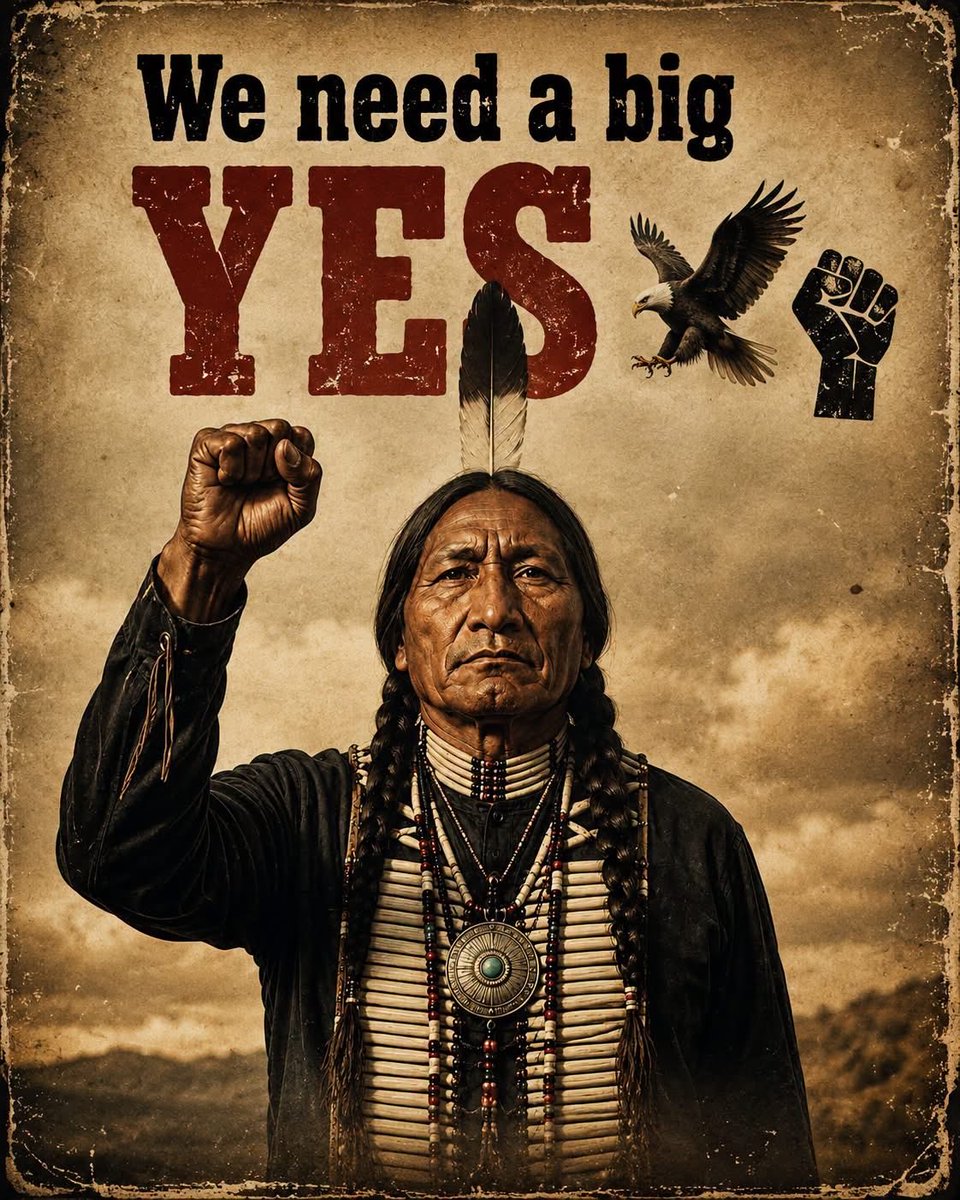 Nativetoday_'s tweet photo. We need a big YES 🦅 Proud to be Native American ✊
.
.
.
#IndigenousStrength #OnePeople #UnityMatters #indigenous #nativeamerican #nativestyle #americanindian #powwow #indigenouspeople https://t.co/2phHi7PmBn