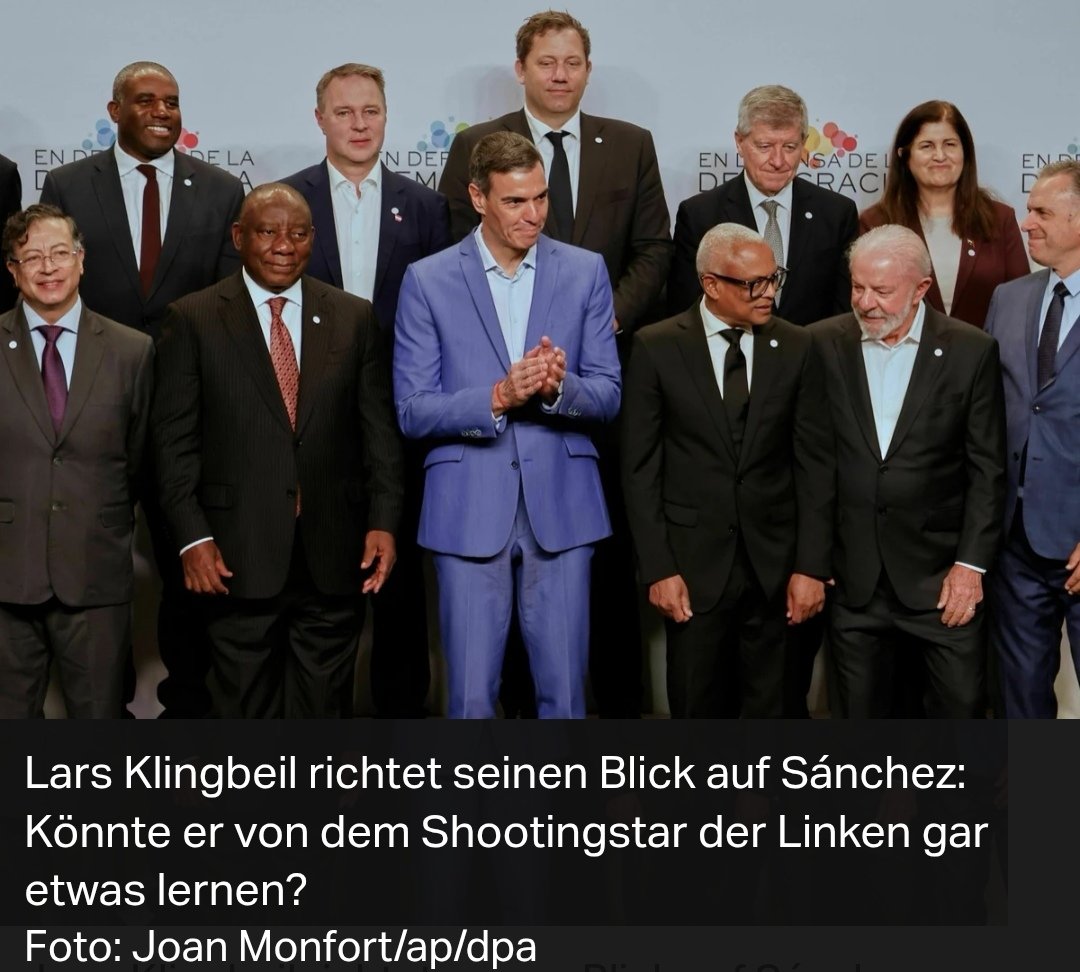Ine_327's tweet photo. Morgen☕
Wisst Ihr noch, als Klingbeil im April bei Sanchez auf dem Sozi- Gipfel war, um zu beschließen, die Freiheit zu verteidigen? Kein Wunder, dass Klingbeil sagt "Wir sehen, dass #Migration das Land reicher macht." Er lernt vom "Meister". Die Sozialisten zerstören Europa. https://t.co/nw5JWfTxxk