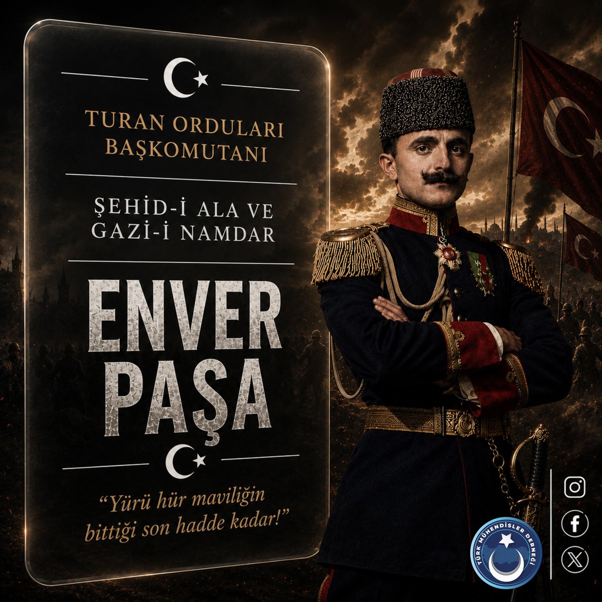 AkifTOK74's tweet photo. Turan Orduları Baş Komutanı Enver Paşa'yı şehadet yıl dönümünde rahmet ve şükranla anıyoruz. 🇹🇷
@YasarYekebagci 
@TMD_Genelmerkez https://t.co/CvHn9YEYDA