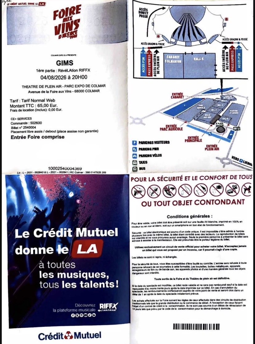 MavryckAr's tweet photo. Gims foire au vins - 4 août

3 places à vendre 50€ unité
#Gims #Vente #cherche #fav #colmar https://t.co/ElxfIn8Mdq