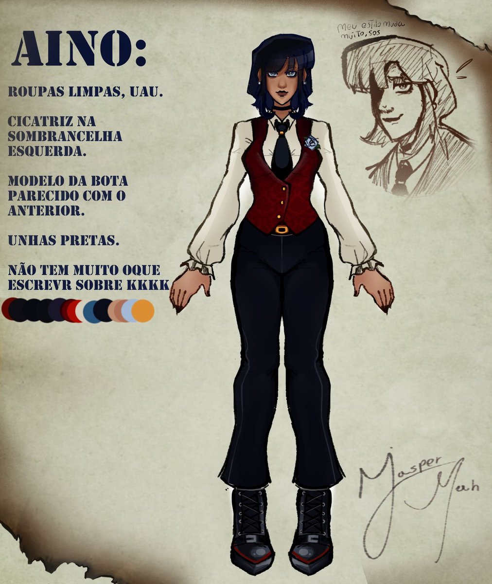 Haruqiel's tweet photo. Ref sheet do traje novo da Aino em #Ravencove ! 

Muito obrigada de novo @_Jasper_Mah pela ajuda pra criar esse design incrível! 

Espero que tenham gostado :3 https://t.co/tT1ihjhKOT