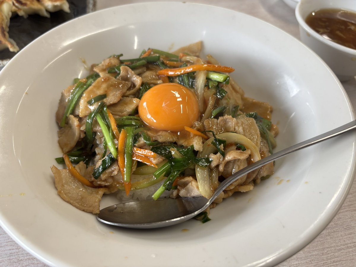 hiroakix_7725's tweet photo. お昼ごはん

次男と一緒

八街市　竹三屋

胡麻だれ冷し中華

スタミナ丼　餃子

#八街市　#竹三屋　#冷し中華 https://t.co/1eXJ1k5pXk