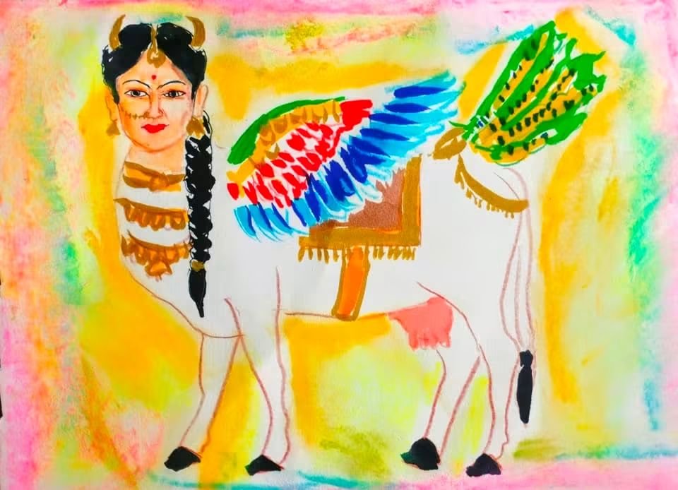 KRBharathSimha's tweet photo. #stopkillingcows #artwork #art #design #symbols #dakini #mother #animalrights https://t.co/MadxZPrQd8