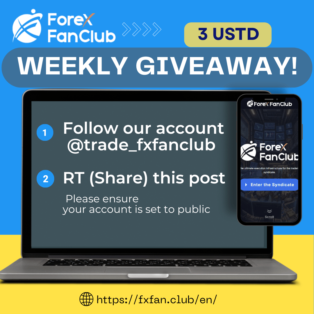 trade_fxfanclub's tweet photo. 🎁 Follow & RT Giveaway 🎁

10 lucky winners will receive 3 USDT! 💎✨

📝 How to enter:
1️⃣ Follow @trade_fxfanclub
2️⃣ RT (Share) this post
⚠️ Please ensure your account is set to public.

⏳ Campaign Period :
August 4, 2026, 1:00 PM – August 10, 2026, 11:59 PM (GMT+8)
Winners announced: Mon 8/11, 1:00 PM (GMT+8)

WHILE YOU WAIT... We've packed our entire trading arsenal into one place — real-time AI market sentiment, broker rebate comparisons, and trading calculators, all in one dashboard. Check it out https://t.co/OeCOOsFPjP

#Giveaway #USDT #CryptoGiveaway #Forex #Trading #Airdrop #Crypto