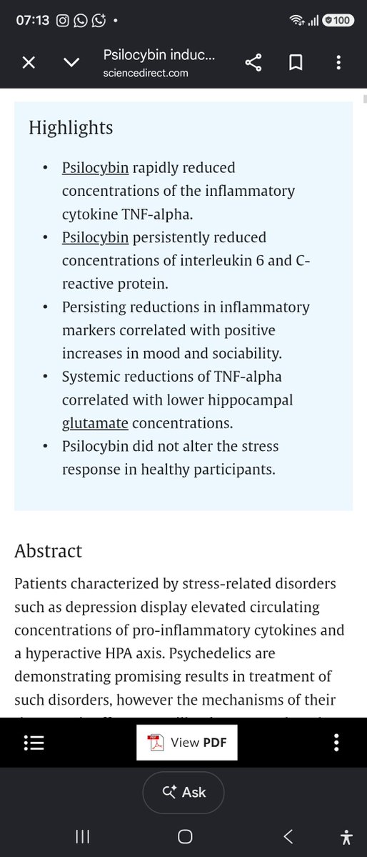 Drstarm17's tweet photo. @rowancheung Psilocybin induces acute and persisting alterations in immune status in healthy volunteers: An experimental, placebo-controlled study - ScienceDirect https://t.co/P3G9I9oko6 https://t.co/0XmRYUnGG6