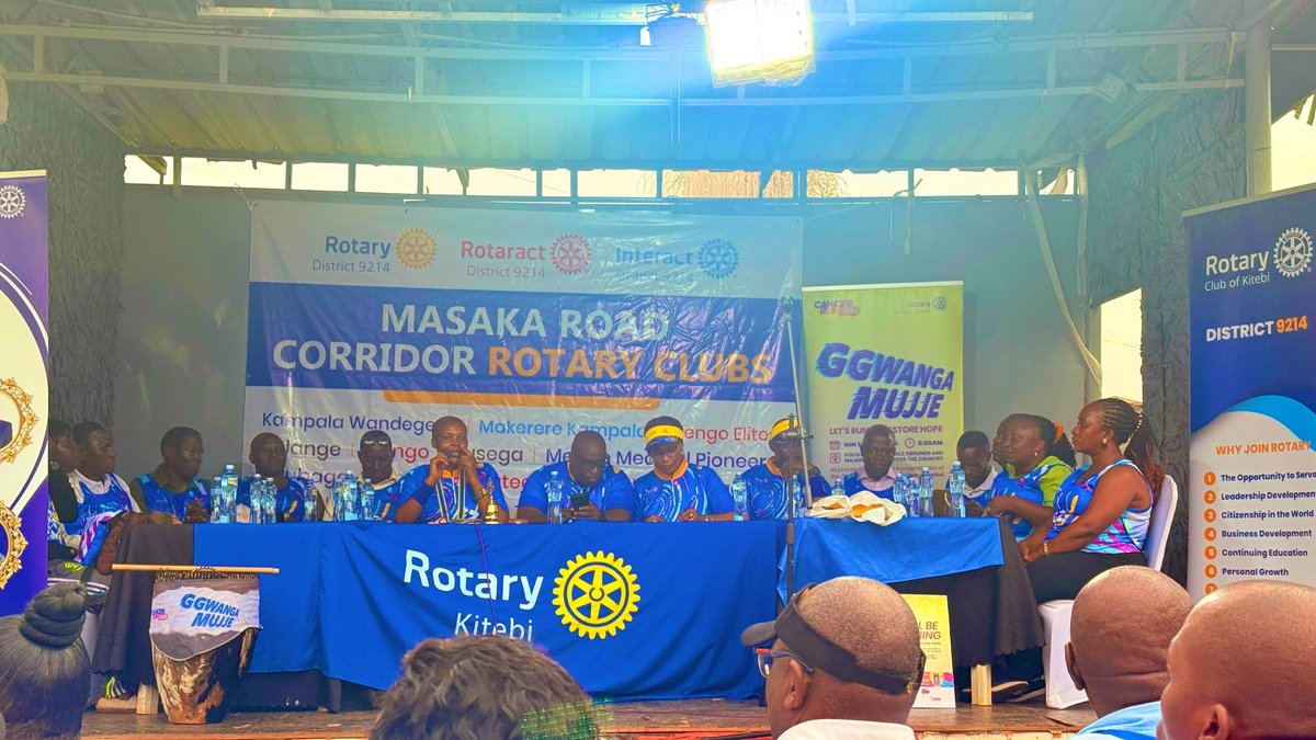 UgRotaryCancerP's tweet photo. The Masaka Corridor Rotary , Rotaract and Interact Clubs have officially confirmed their participation in the #CancerRunUg26 under the theme: #GgwangaMujje, due 30th August 2026.   

Join us too as we make a difference in the lives of those battling with ♋️ by registering using the link: https://t.co/pUEmJJooYN to secure your running kit. #RotaryEyamba