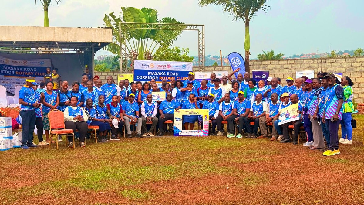 UgRotaryCancerP's tweet photo. The Masaka Corridor Rotary , Rotaract and Interact Clubs have officially confirmed their participation in the #CancerRunUg26 under the theme: #GgwangaMujje, due 30th August 2026.   

Join us too as we make a difference in the lives of those battling with ♋️ by registering using the link: https://t.co/pUEmJJooYN to secure your running kit. #RotaryEyamba