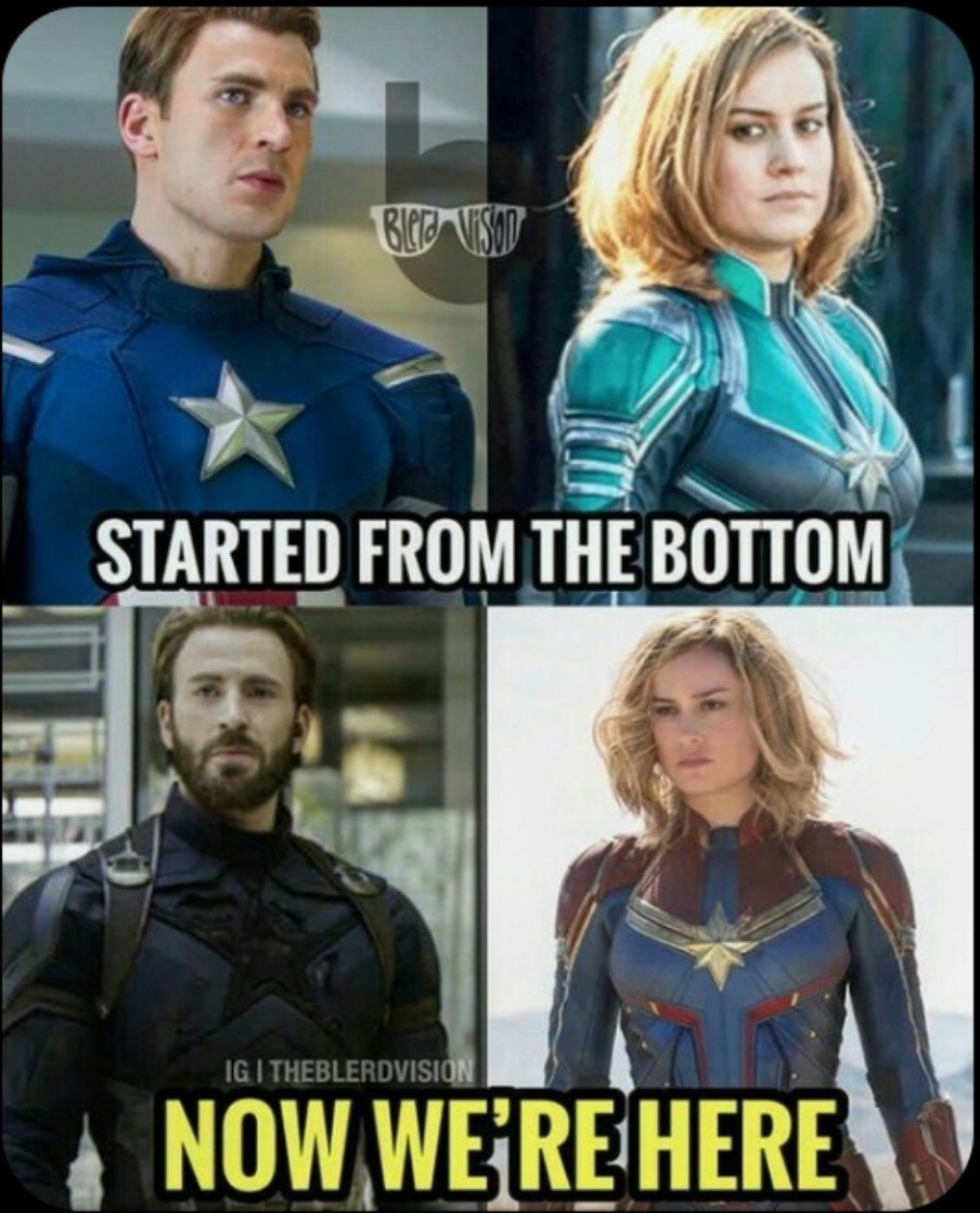 MarveLOUSa92b's tweet photo. Started from the Bottom. They get used to it, the MCU build heroes that last not just cape showoff type..💪 https://t.co/9GFMr4oHAS