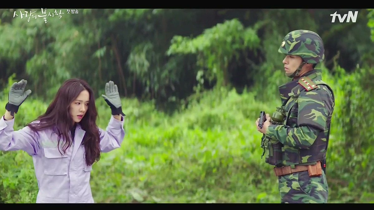 BadGuy1g's tweet photo. 🎬: Crash Landing on You 
One of the most beloved K-dramas of all time. Starring Hyun Bin as Captain Ri Jeong-hyeok and Son Ye-jin as Yoon Se-ri.

South Korean chaebol heiress Yoon Se-ri goes paragliding and gets swept by a sudden storm… straight into the DMZ and into North Korea.
She lands right in front of elite North Korean army officer Captain Ri Jeong-hyeok. What starts as a dangerous survival situation slowly turns into an unexpected, deep love story across the most heavily guarded border in the world

#CrashLandingOnYou #HyunBin #SonYeJin