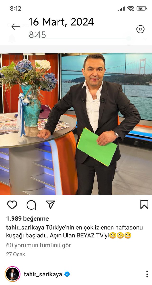 sedat78997's tweet photo. @barisyarkadas Beter olsun. Darısı sana ve senin gibilere nasip olsun. Bak tayyir denen basit gazeteci seyircisini nasıl hakaret ederek beyaz TV yi seyretmeye çağırıyor. Ve kitleside kabul edip seyrediyor. Yazık bu basit insanlar yıllarca halk üzerinden reyting yapıp maaş aldılar. https://t.co/DAX1Twidt0