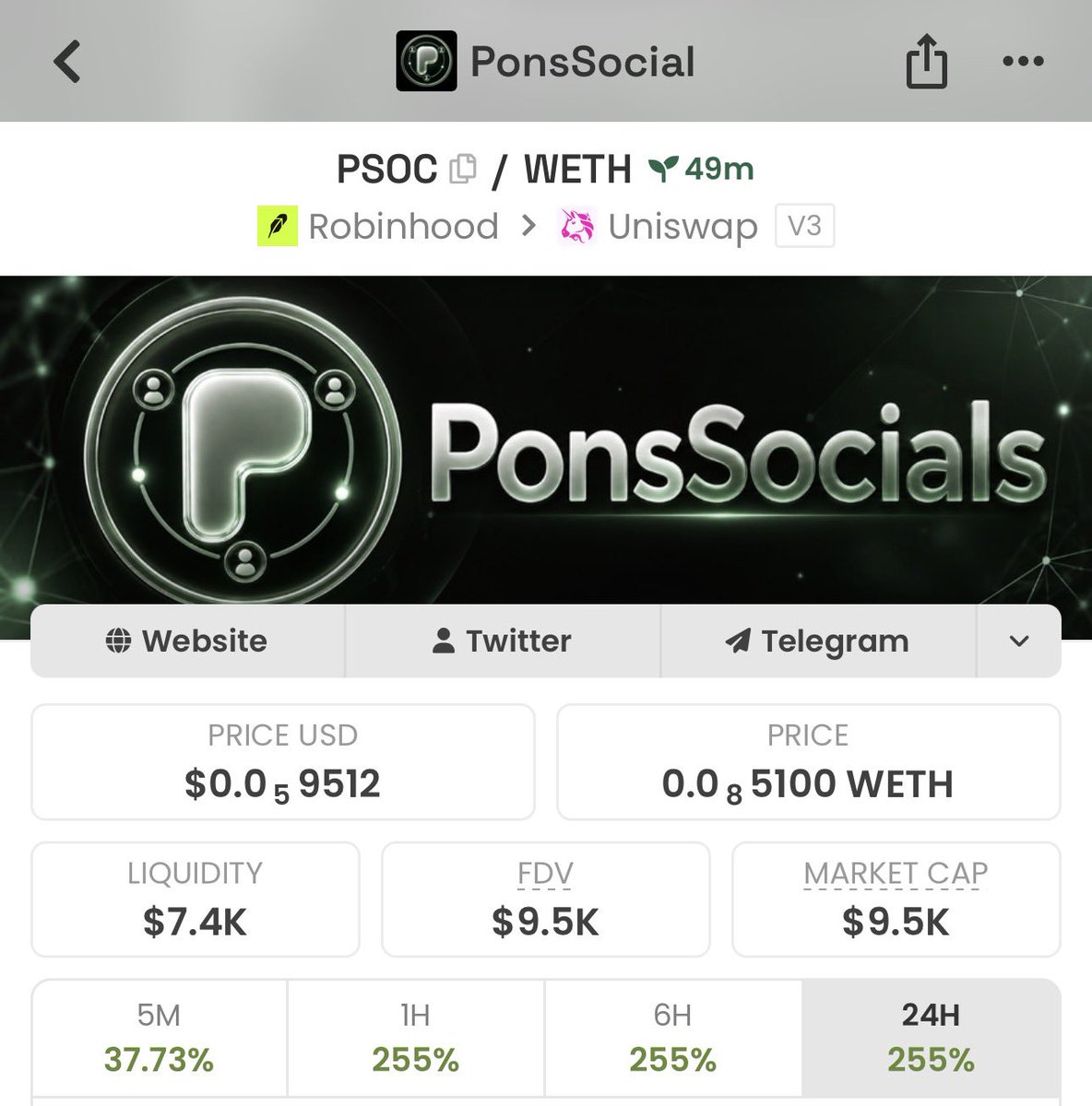 Ponsdotsocial's tweet photo. Dexscreener Updated ✅

https://t.co/CLVCNH2YBL https://t.co/dZ8V3BcnZT