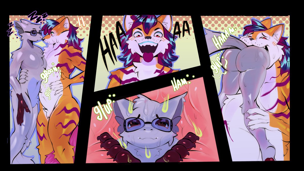 pudding_Batt's tweet photo. commission completed for @JackTheTigsky 
x3 Thank you so much for your support!
#oralvore #furryvore #malepred #maleprey https://t.co/fpaXBz9S5s