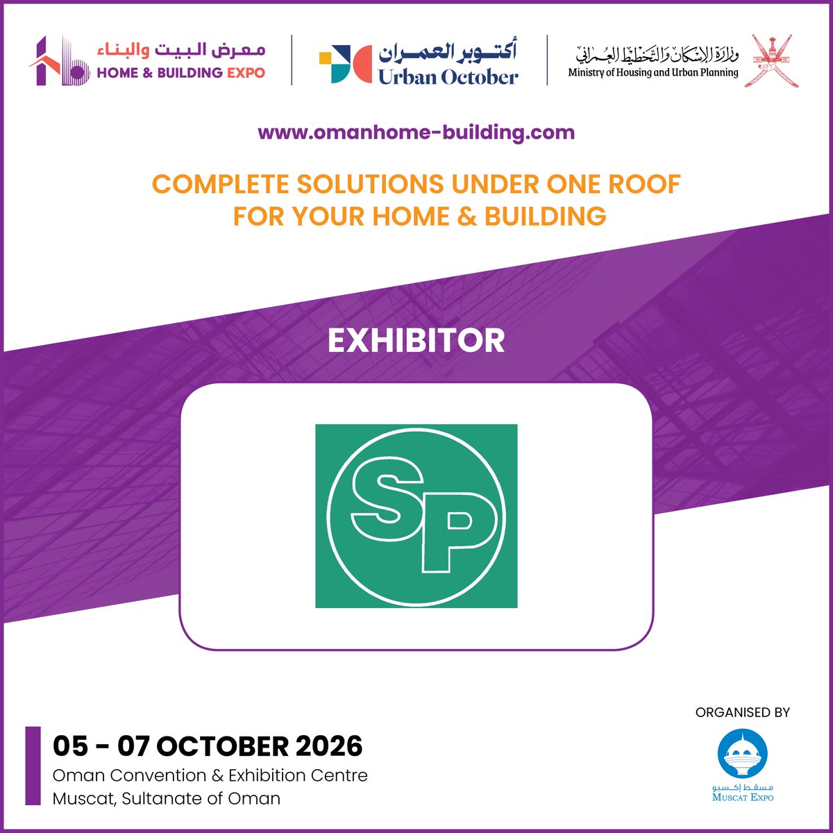 HomeBuildExpo's tweet photo. We are pleased to welcome 𝐒𝐭𝐞𝐞𝐥 𝐏𝐚𝐧𝐞𝐥, as an Exhibitor at Oman Home &amp; Building Expo 2026, taking place from 𝟎𝟓–𝟎𝟕 𝐎𝐜𝐭𝐨𝐛𝐞𝐫 𝟐𝟎𝟐𝟔 at the 𝐎𝐦𝐚𝐧 𝐂𝐨𝐧𝐯𝐞𝐧𝐭𝐢𝐨𝐧 &amp; 𝐄𝐱𝐡𝐢𝐛𝐢𝐭𝐢𝐨𝐧 𝐂𝐞𝐧𝐭𝐫𝐞. 

For more information: https://t.co/AgmZG99eZm https://t.co/eEA5cVngrg