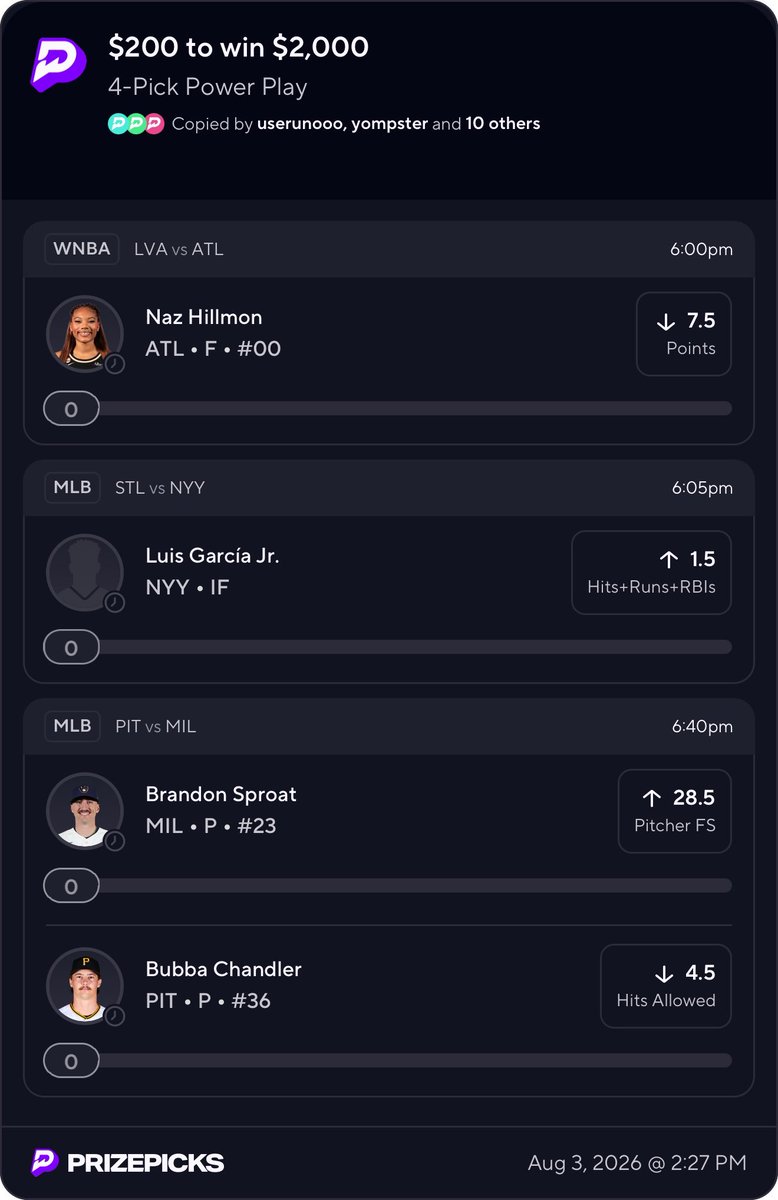 DailyPicks94524's tweet photo. No Sweat NBA Parlay

Good Luck If Tailing🍀

LINK IN BIO IF YOU WANT ACCESS TO ALL MY PLAYS !

#propbet #probfinals   #SweepStakes #GamblingX #NHL #SportsBettingX
#GamblingsTwitter #sportbook https://t.co/4NYr8eQ4WM
