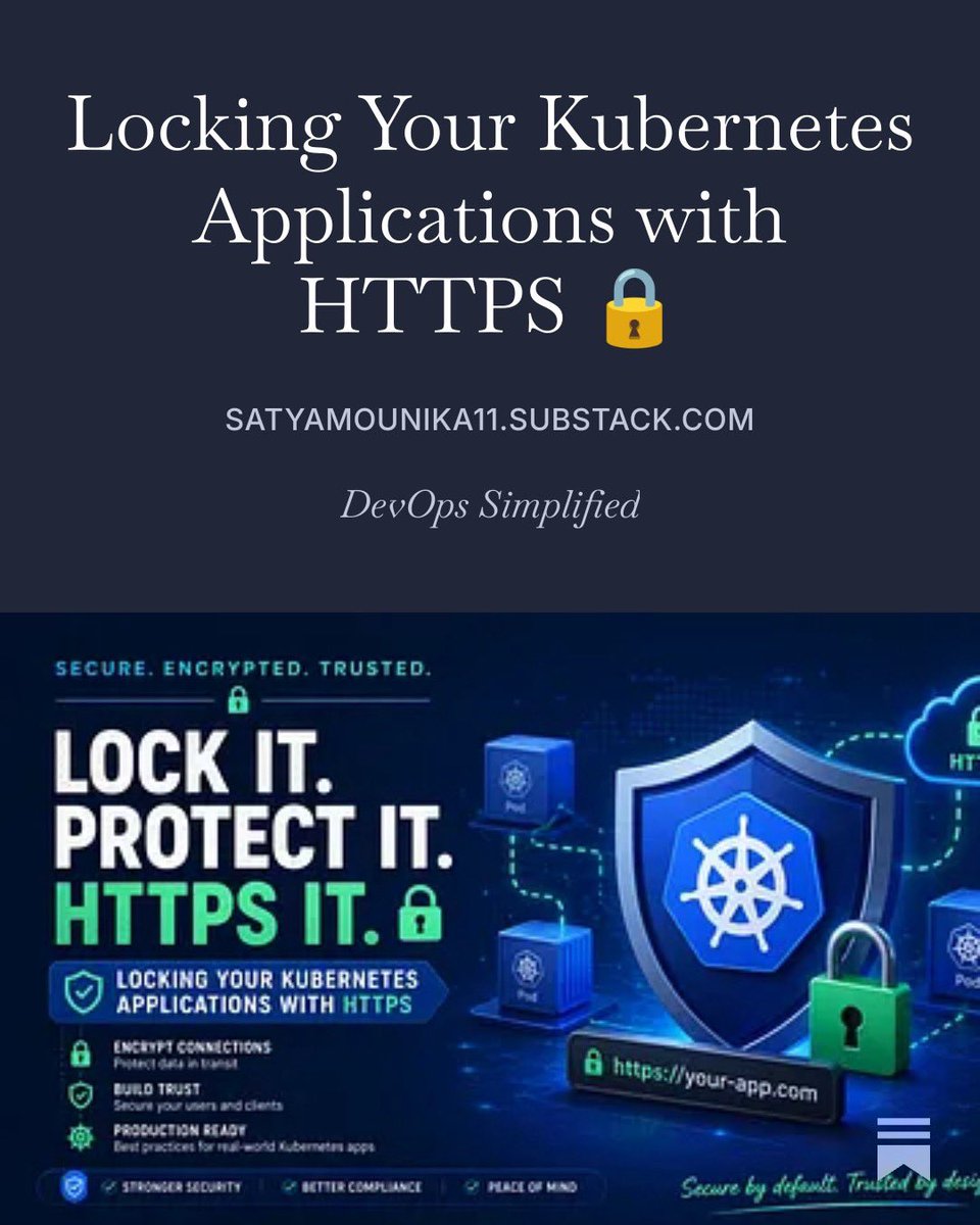 ChaaluAapu's tweet photo. Your app is running…But how do you stop unwanted traffic from reaching it? 🔒☸️

This beginner-friendly guide explains how to lock down your Kubernetes applications.

Read 👇
🔗 https://t.co/nfKLKzuVRY

Subscribe for more DevOps guides 🐳
🔗 https://t.co/E7UMdMbBIU https://t.co/RasxDs5nq0