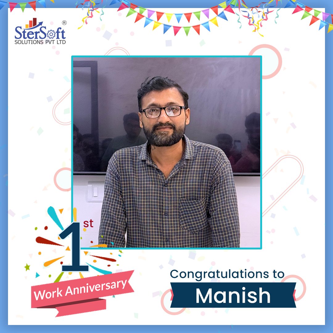 stersoft's tweet photo. Behind every successful team are people who bring consistency, collaboration &amp; a positive mindset to work each day.
We're grateful to have you as part of Team SterSoft, Manish. Happy 1st Work Anniversary! 🎉

#workanniversary #1stanniversary #itcompanyvadodara #StersoftSolutions https://t.co/e8PsT6bD2Z