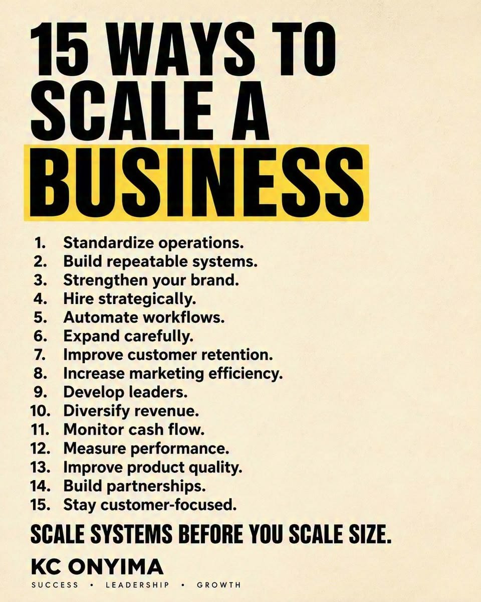 RealLinaAI360's tweet photo. 15 WAYS TO SCALE A BUSINESS https://t.co/VwV36605s1