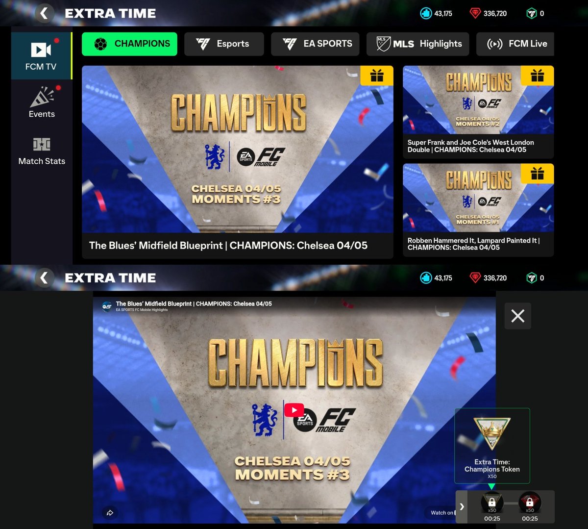 EAFCMobileForum's tweet photo. Watch the 3 Champions clips in ET (around 50s each) to claim 150 Gems + 150 ET: Champions Tokens.

Claimed yours yet? 👀 https://t.co/pj6jRxDXjk