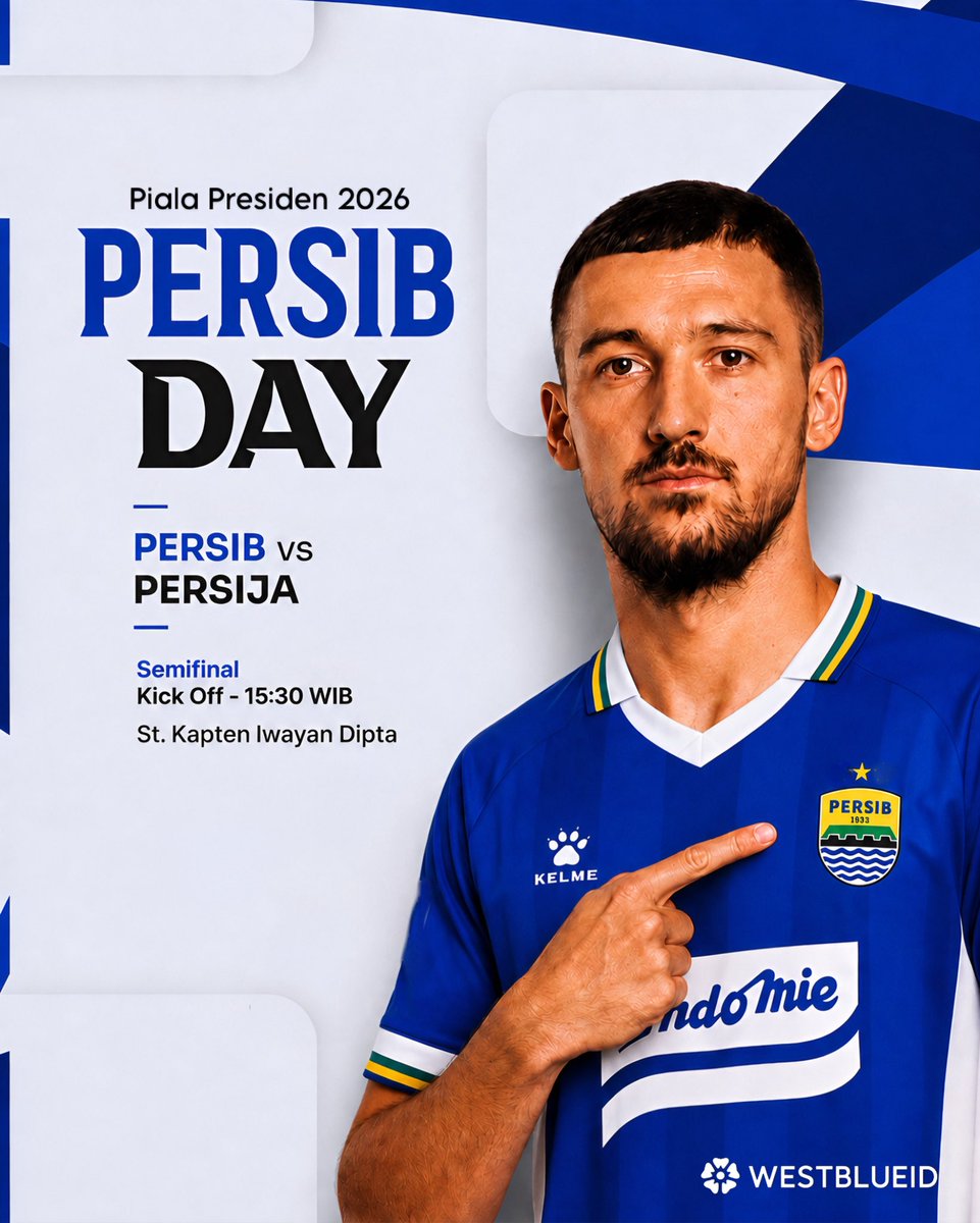 westblueid_'s tweet photo. PERSIBDAY

PIALA PRESIDEN 2026
SEMIFINAL

⚽️ PERSIB vs PERSIJA 
📅 Hari ini
🕖 15:30 WIB
🏟 Stadion Kapten I Wayan Dipta
📺 Indosiar

Tebak skor nya, yang bener nanti saya kasih saldo gopay buat satu orang.

Hanya berlaku untuk kemenangan Persib Bandung. https://t.co/6BGpUBFw6p
