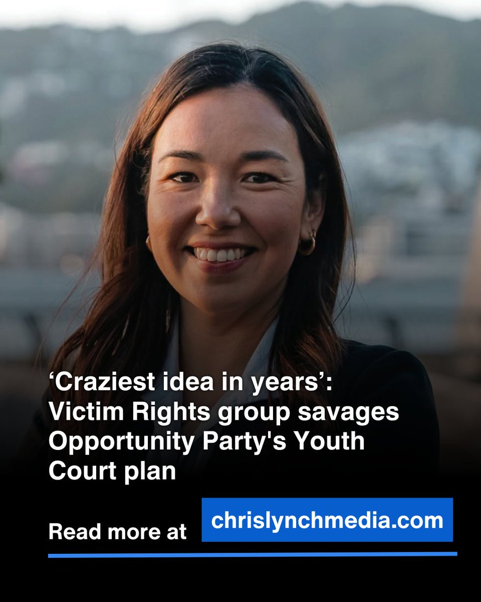 chrislynchmedia's tweet photo. A victims’ rights group has savaged the Opportunity Party's proposal to extend Youth Court jurisdiction - originally to offenders as old as 25. https://t.co/EPty3g0dO3 https://t.co/5mTXJS5hGT