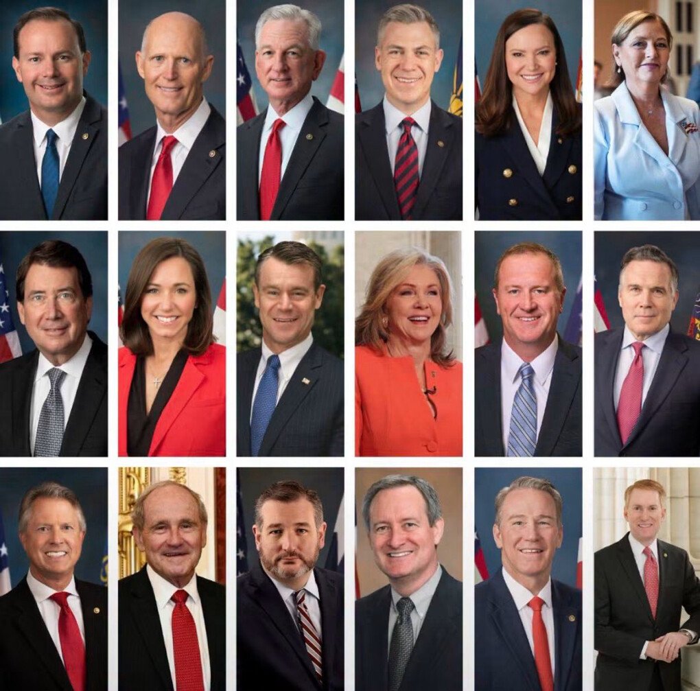 827js's tweet photo. 18 Republican Senators Are Now Standing Together by the day DEMANDING no August Recess Until the SAVE America Act is passed.

Here’s the roster:

-Mike Lee
-Rick Scott
-Tommy Tuberville
-Jim Banks
-Ashley Moody
-Darline Graham
-Bill Hagerty
-Katie Britt
-Todd Young
-Marsha Blackburn
-Eric Schmitt
-Dave McCormick
-Roger Marshall
-Jim Risch
-Ted Cruz
-Mike Crapo
-Jon Husted
-James Lankford
No recess until the SAVE America Act is passed.
