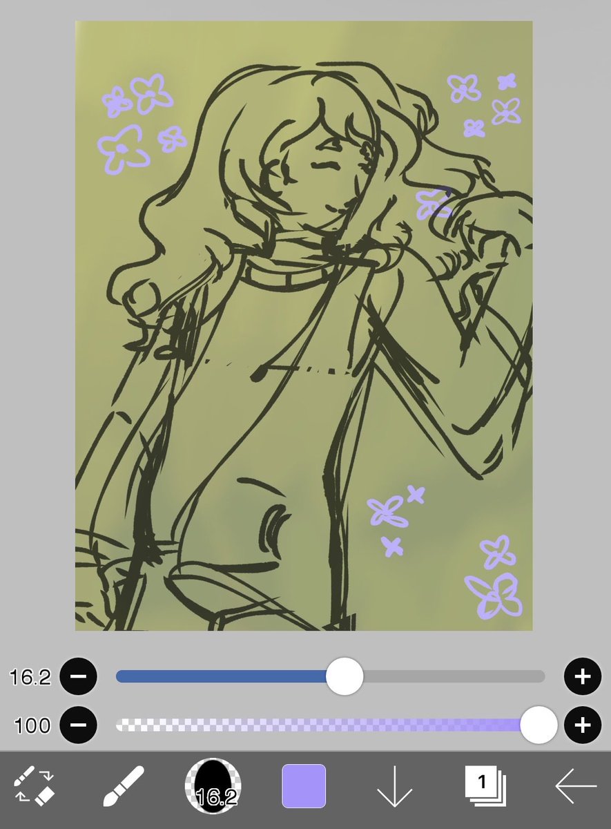 muizucchini's tweet photo. rough sketch of my oc laying in a bed of flowers https://t.co/EAmRyxmKrb