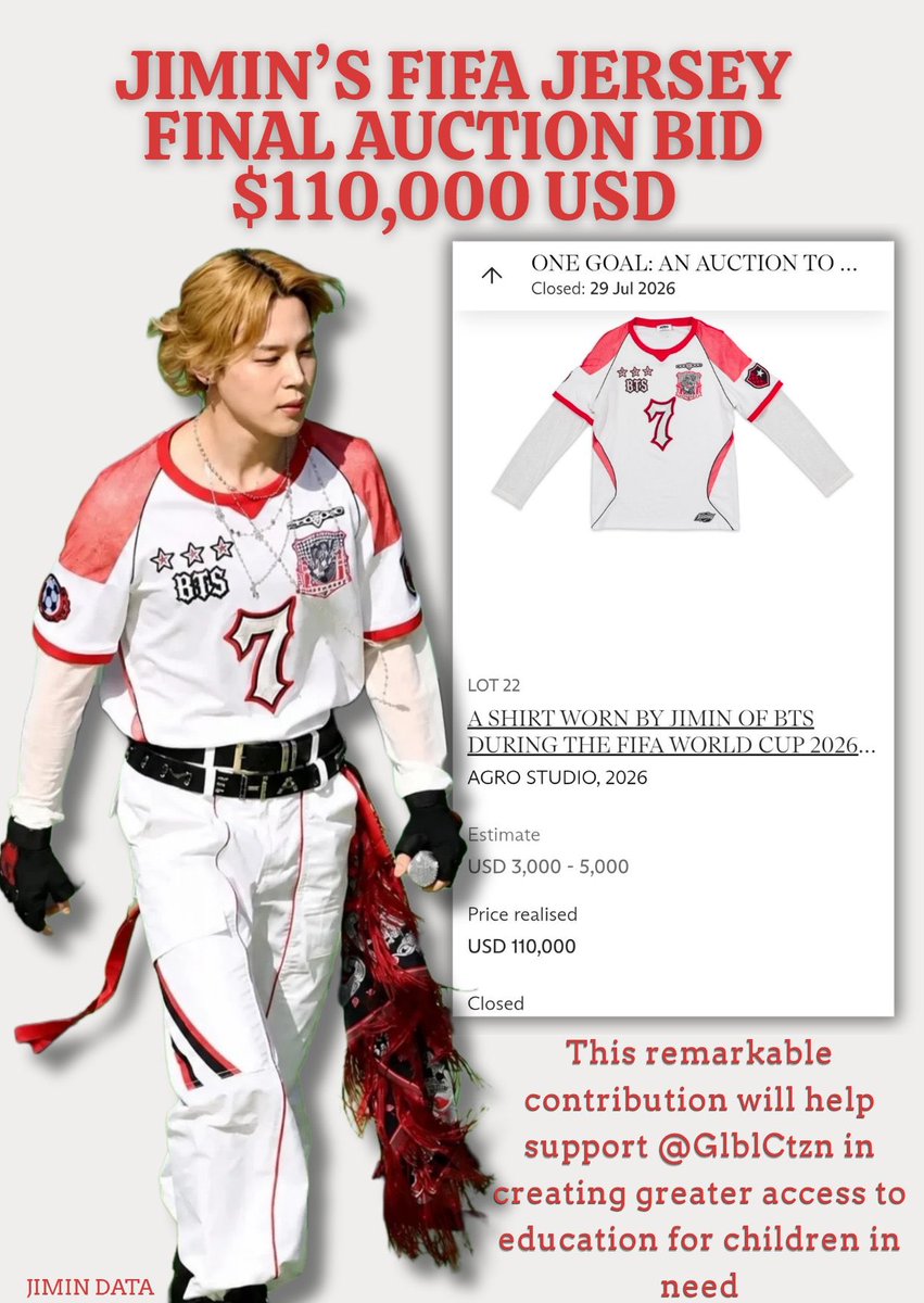 badtwilight_'s tweet photo. @esquirekr Jimin’s Jersey was sold for 110K USD 
Thats #JiminEffect https://t.co/OZnzRK2Pw6