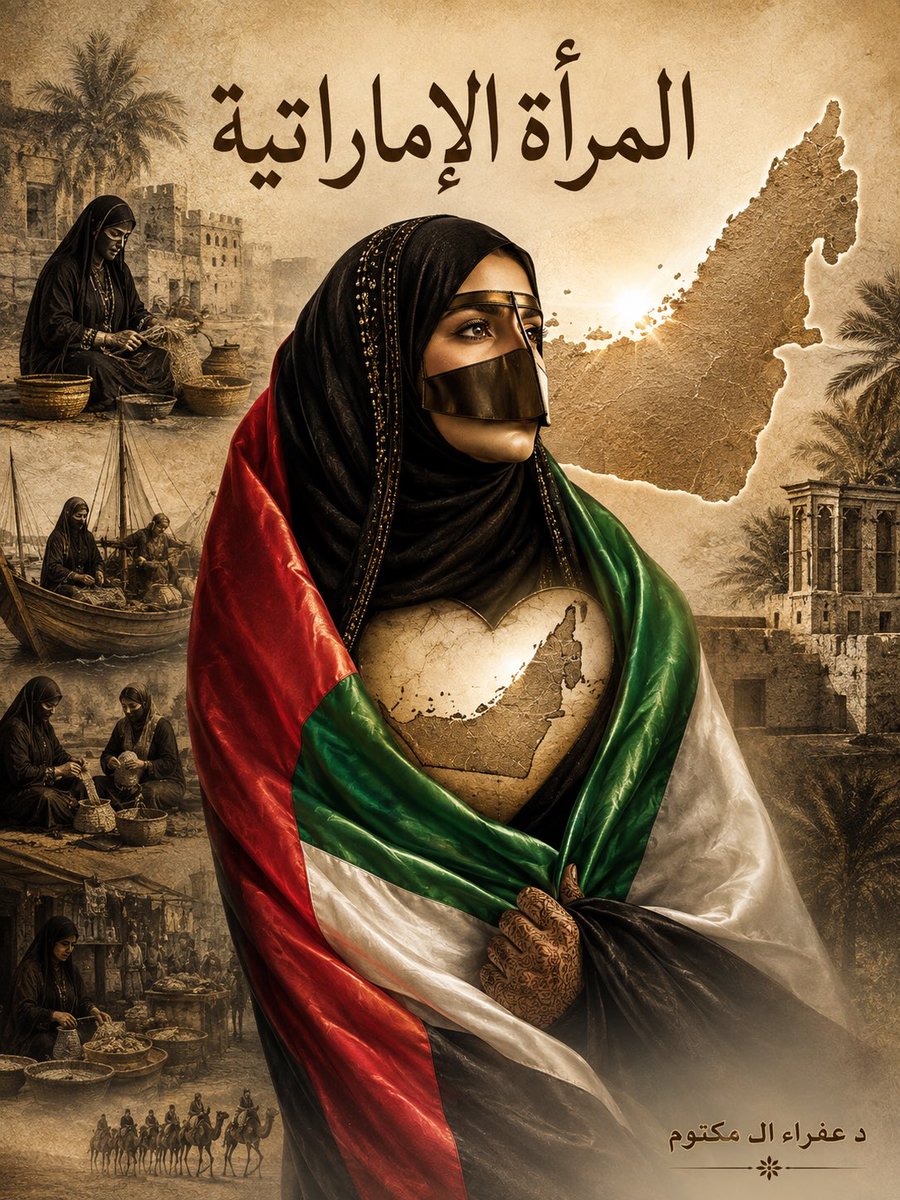 AfraAlmaktoom's tweet photo. المرأة الإماراتية… تاريخ لم يبدأ بالاتحاد بل ازدهر به🫡🇦🇪

عندما نحتفي بالمرأة الإماراتية فإننا لا نحتفي بمسيرة سنوات من الإنجازات فحسب بل نستحضر تاريخًا عريقًا من العطاء يمتد إلى ما قبل قيام الاتحاد ويواصل إشراقه حتى يومنا هذا. فالمرأة الإماراتية لم تبدأ رحلتها مع الوطن في الثاني من ديسمبر عام 1971 بل كانت قبل ذلك شريكًا في صناعة المجتمع وحفظ هويته وبناء الإنسان الذي قامت على يديه دولة أصبحت اليوم نموذجًا عالميًا في التنمية والريادة.

إن قراءة تاريخ الإمارات تكشف أن المرأة الإماراتية لم تكن يومًا على هامش الحياة بل كانت في قلبها. ففي البيئة الصحراوية والبحرية واجهت تحديات الحياة بقوة وإيمان فكانت عماد الأسرة وحافظة القيم وركيزة الاستقرار الاجتماعي. أدارت شؤون بيتها في غياب الرجال خلال رحلات الغوص والتجارة وربت أبناءها على الصبر والاعتماد على النفس وحب الأرض والانتماء إلى القبيلة والمجتمع فكانت المدرسة الأولى التي تخرج منها رجال حملوا مسؤولية بناء الوطن.

ولم يكن دورها مقتصرًا على الأسرة بل امتد إلى النشاط الاقتصادي. فقد شاركت في الأسواق القديمة بيعًا وشراءً وأسهمت في الصناعات التقليدية مثل السدو والتلي والغزل وصناعة الخوص وغيرها من الحرف التي شكلت مصدر رزق لكثير من الأسر. كما كان لها دور في تجارة اللؤلؤ من خلال فرز اللآلئ وتجهيز مستلزمات رحلات الغوص وإدارة شؤون الأسرة والتجارة أثناء غياب الرجال الأمر الذي يؤكد أن المرأة الإماراتية كانت شريكًا حقيقيًا في استقرار المجتمع واقتصاده.

وفي الجانب الصحي كانت المرأة الإماراتية ملاذًا لأبناء مجتمعها في زمن محدودية الخدمات الطبية. مارست الطب الشعبي اعتمادًا على خبرات متوارثة في العلاج بالأعشاب والعناية بالأمهات والأطفال وأسهمت في التخفيف من معاناة الناس. كما قامت بدور تربوي راسخ من خلال تعليم القرآن الكريم ومبادئ الدين والقيم الإسلامية في الكتاتيب والبيوت وغرس الأخلاق والهوية في نفوس الأجيال.

وكانت المرأة أيضًا حارسةً للذاكرة الوطنية. فقد حفظت الحكايات الشعبية والأمثال والأهازيج والأشعار ونقلتها من جيل إلى جيل لتصون الموروث الثقافي الإماراتي وتبقيه حيًا في وجدان المجتمع. ولم يكن الشعر بالنسبة إليها ترفًا أدبيًا بل كان سجلًا يحفظ القيم والتاريخ والعادات.

ومن رحم هذا الإرث الثقافي برزت شخصيات نسائية تركت أثرًا خالدًا في الثقافة والأدب. ففي مقدمة هؤلاء الشاعرة عوشة بنت خليفة السويدي “فتاة العرب” رحمها الله التي ارتقت بالشعر النبطي حتى أصبحت إحدى أبرز رموزه في الإمارات والخليج ووثقت بقصائدها ملامح المجتمع وقيمه الأصيلة. كما برزت الأديبة الشيخة مبارك الناخي رحمها الله التي تعد من رائدات القصة القصيرة في دولة الإمارات وأسهمت في إثراء الحركة الأدبية والتعليمية وفتحت آفاقًا جديدة أمام المرأة الإماراتية في ميادين الثقافة والإبداع.

غير أن تاريخ المرأة الإماراتية لا يقتصر على الأسماء التي حفظتها الكتب بل يمتد إلى آلاف النساء اللاتي لم تُدون سيرتهن في صفحات التاريخ لكن الوطن حفظ أثرهن. فمن بينهن التاجرة والحرفية والمطوعة ومعلمة القرآن والداية والشاعرة والأم التي خرج من بيتها قادة ومعلمون وأطباء وعلماء ورجال دولة حملوا مسؤولية بناء الإمارات الحديثة. لقد كانت هؤلاء النسوة شريكات في صناعة التاريخ وإن بقيت أسماؤهن مجهولة.

وفي أوقات الشدة لم تكن المرأة الإماراتية بعيدة عن مسؤوليتها الوطنية بل كانت سندًا لأسرتها ومجتمعها تعزز الصمود وتحافظ على تماسك المجتمع وتسهم بما تستطيع في مواجهة التحديات. فقد أثبتت أن قوة المجتمع لا تقوم على الرجال وحدهم بل على تكامل الأدوار بين الرجل والمرأة في تحمل المسؤولية وصناعة المستقبل.

ثم جاء الاتحاد بقيادة المغفور له بإذن الله الشيخ زايد بن سلطان آل نهيان وإخوانه الحكام رحمهم الله ليؤسس مرحلة جديدة في تاريخ الإمارات. ولم يكن الاتحاد بداية لدور المرأة الإماراتية بل كان امتدادًا لمسيرة بدأت قبل ذلك بعقود. فقد آمنت القيادة الرشيدة بأن بناء الإنسان هو أساس التنمية وأن المرأة شريك أصيل في هذه المسيرة ففتحت أمامها أبواب التعليم والعمل والمشاركة الوطنية لتواصل رسالتها في خدمة الوطن وتؤكد أن تمكينها لم يكن منحة بل استثمارًا في كفاءتها وقدراتها وإيمانًا بدورها التاريخي في بناء المجتمع.