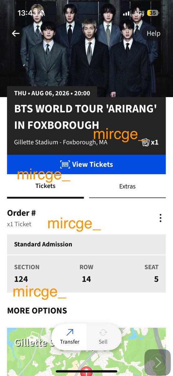 mircge_'s tweet photo. 💜WTS💜
1 Ticket BTS Foxborough MA, Day 2
📆 Thursday, August 6th
💺 Section 124, Row 14, Seat 5
💵 $292.40 per ticket (face value)
RFS: Went to the Stanford show instead
Additional Info: Can video call during transaction! PayPal G&amp;S/Venmo https://t.co/GG07oVgL8P