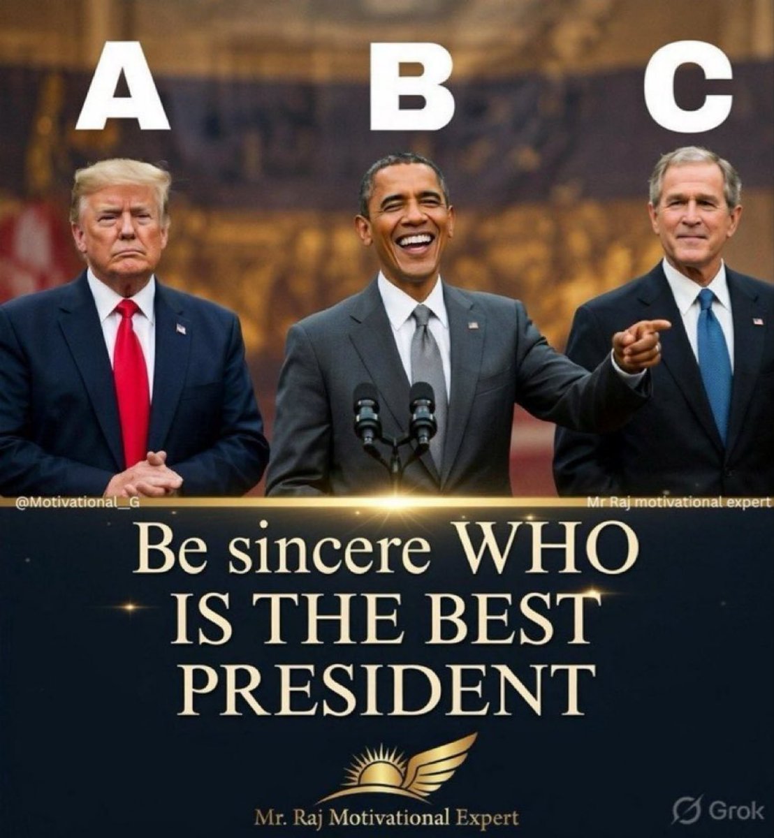 EObodoegbu's tweet photo. BE SINCERE ...

WHO IS THE BEST PRESIDENT??

A. TRUMP 
B. OBAMA 
B. JOE BIDEN https://t.co/gcIsdxumJT