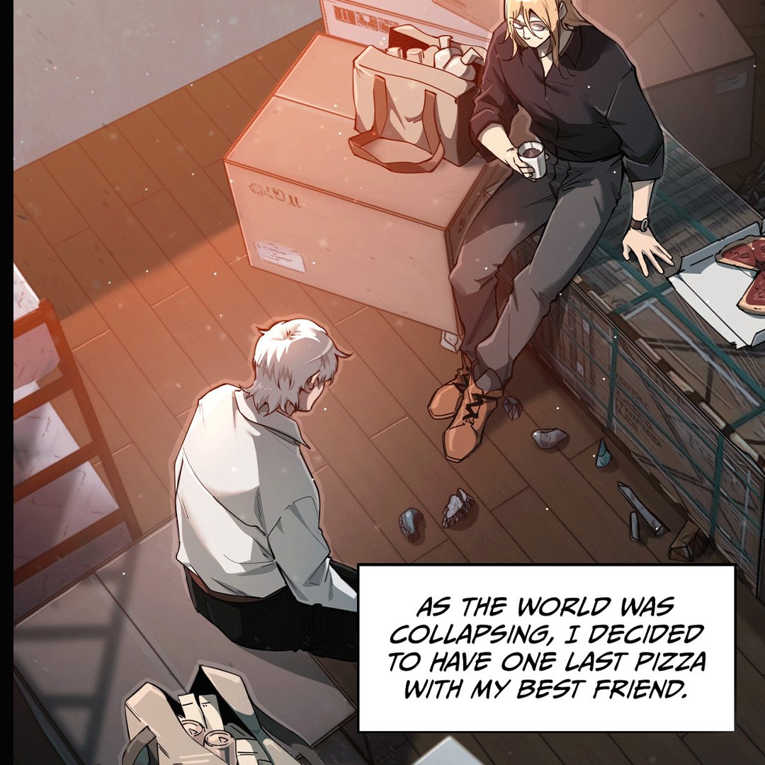 ActusAuthor's tweet photo. The System gave the world one week's notice before the apocalypse.

Humanity spent it killing each other.

He spent it eating pizza with his best friend.

NIGHTMARE REALM SUMMONER -Chapter 1, August 21 on WEBTOON
JP print edition from KADOKAWA
https://t.co/GEyZw3X51s

#webtoon https://t.co/e4gHAstvg0