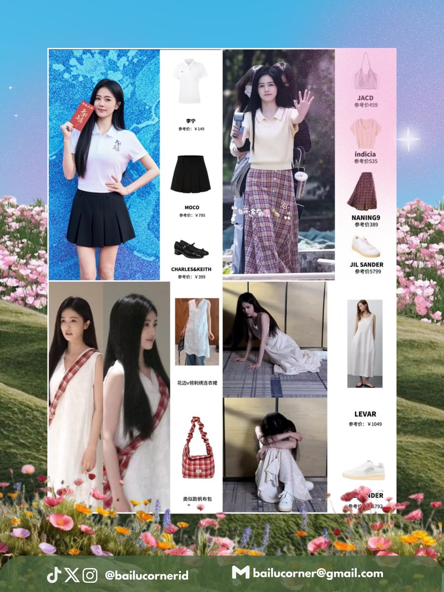 bailucornerid's tweet photo. ✦ 4 August 2026 • Bai Lu Corner • Fashion ✦

Bai Lu's On-Set Style Diary as Wang Yunna!

Throughout the filming of Kai Dao Tu Mi, Bai Lu showcased dozens of different outfits that reflected Wang Yunna's journey and character development.

What makes her wardrobe even more interesting is the mix of luxury fashion pieces and affordable brands, creating a style that feels both aspirational and relatable.

Some of Wang Yunna's fashion highlights include:

• Dior Medium D-Joy Shoulder Bag – approximately ¥36,500 (around IDR 82 million), repeatedly featured in many of Wang Yunna's looks.
• Jil Sander Sneakers – approximately ¥5,799 (around IDR 13 million).
• Alexander Wang Mini Dress – approximately ¥3,770 (around IDR 8.5 million).
• Maison Margiela Heels – approximately ¥6,249 (around IDR 14 million).
• Jimmy Choo Sandals – approximately ¥6,750 (around IDR 15 million).
• Balenciaga Sneakers – approximately ¥8,190 (around IDR 18.5 million).
• Emporio Armani Bag – approximately ¥8,780 (around IDR 19.8 million).

Beyond luxury labels, Wang Yunna also wears many pieces from more affordable brands, including:

• ZARA (¥199), Li-Ning (¥318), Levi's (¥521), Charles & Keith (¥399), MO&Co. (¥795), Purity Ring (¥159–599), RAIVE (¥599), Levar (¥1,049), Ledin Wang (¥1,280), and Rag & Bone (¥1,653).

The combination of high-end luxury and budget-friendly fashion gives Wang Yunna a wardrobe that feels realistic, effortless, and effortlessly elegant.

Which of Wang Yunna's styles is your favorite? Casual, sporty, elegant, or summer vibes?

© Xiaohongshu (XHS)

#BaiLu #白鹿 #WangYunna #KaiDaoTuMi #Fashion #BaiLuCorner